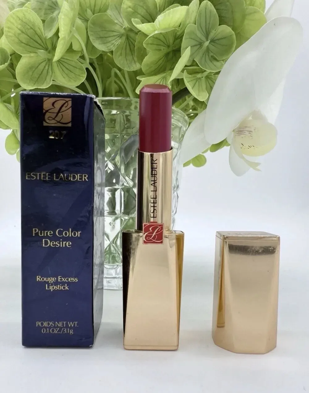 Estee Lauder Lipstick 207 Warning Pure Color Desire 3g / 0.1 oz New